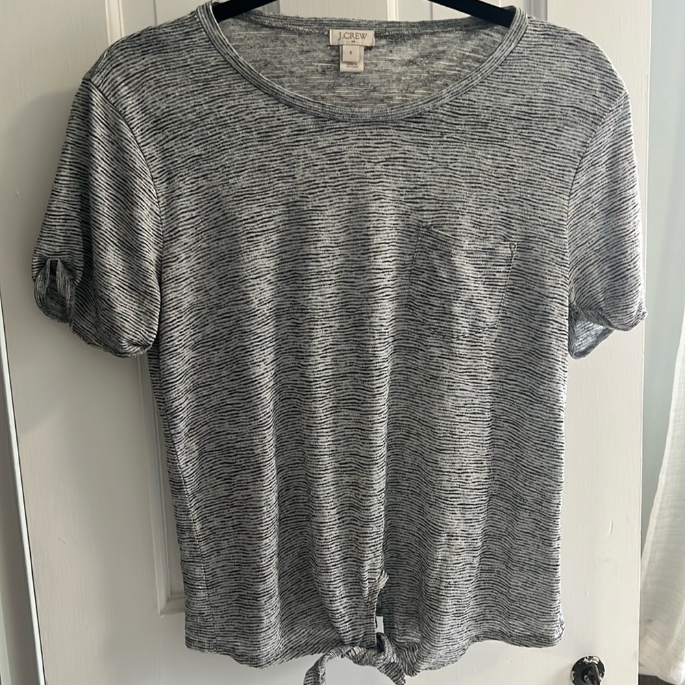 JCREW lightweight short sleeve knotted top
